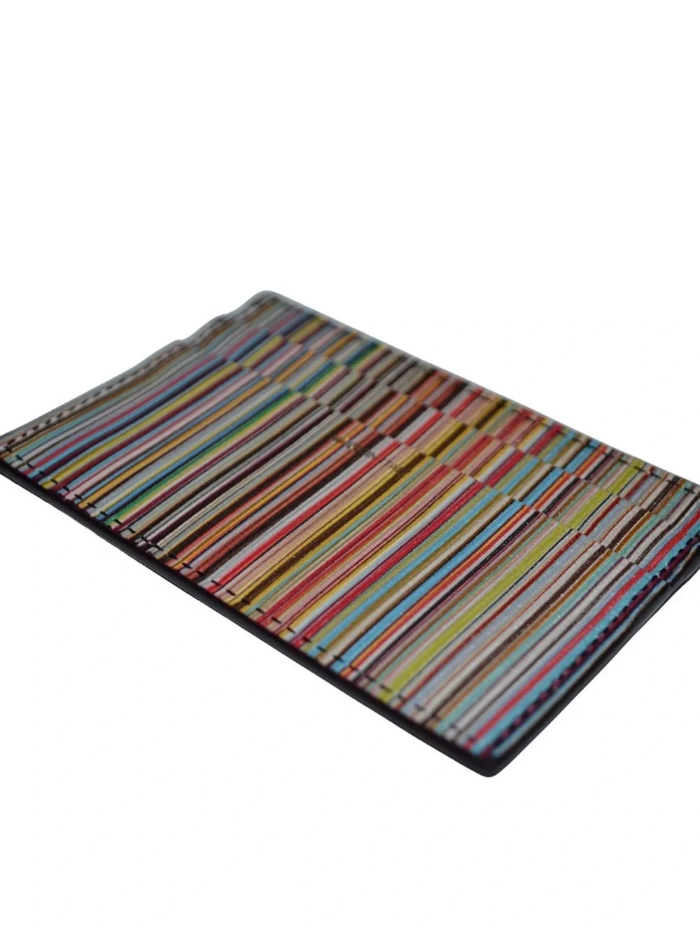 Paul Smith Rainbow Stripe Leather Card Case Wallet